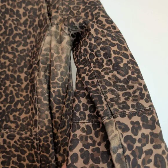 Veda Leopard Print Leather Biker Jacket - Picture 7 of 10